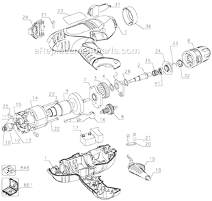 Page A Diagram and Parts List for FS5000FD Type 1 Black and Decker Electric Drill